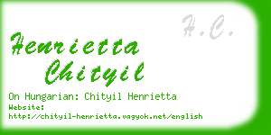 henrietta chityil business card